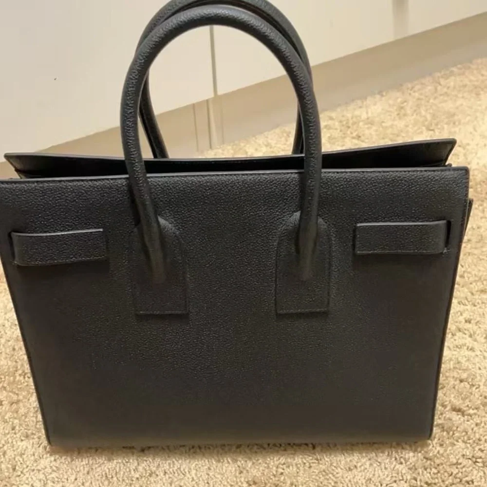 Saint Laurent Black Leather Men's Bag